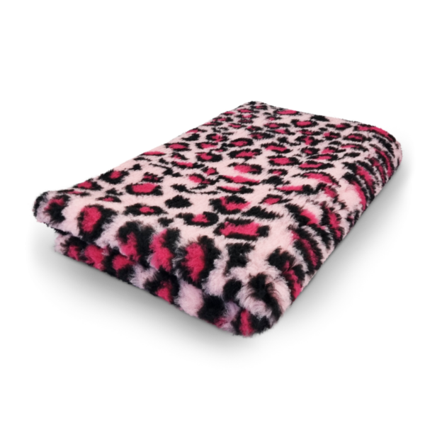 Vetbed luipaard fuchsia 75x100cm