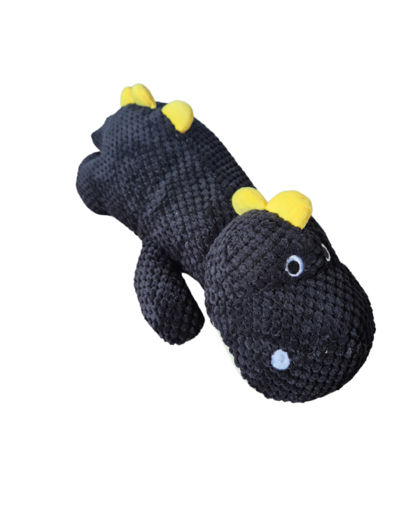 Pluche zwarte draak